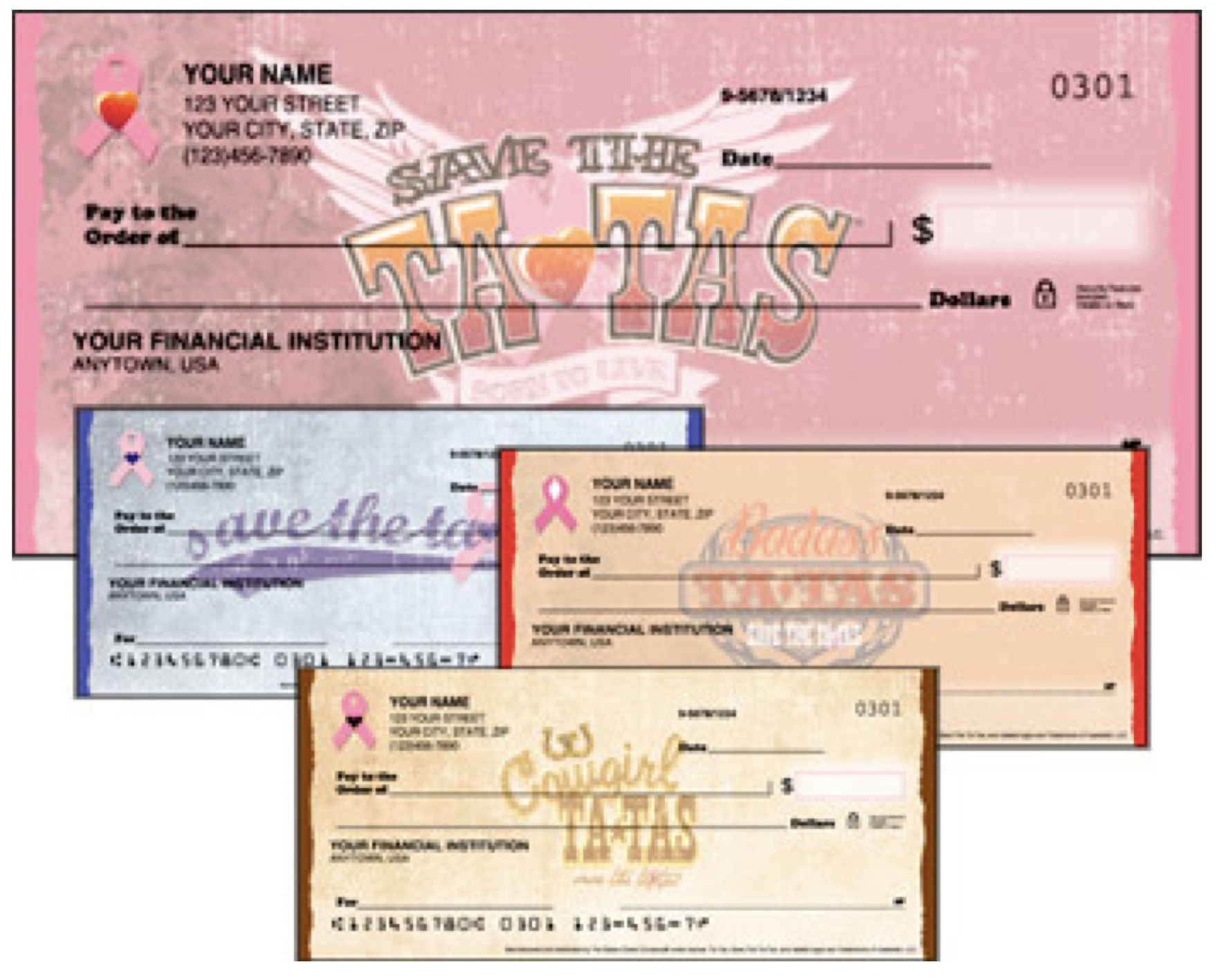 Cancer Awareness Checks | Best Personal Checks | GetChecksCheap.com